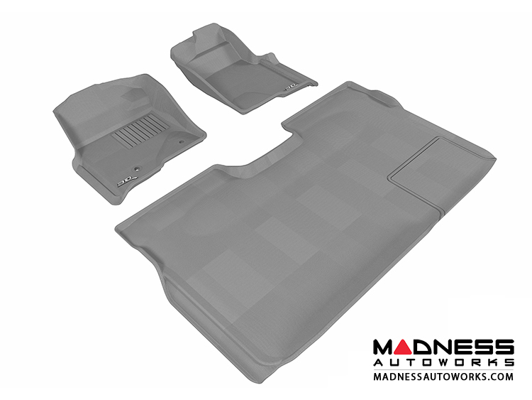 Ford F-150 Supercrew Floor Mats (Set of 3) - Gray by 3D MAXpider
